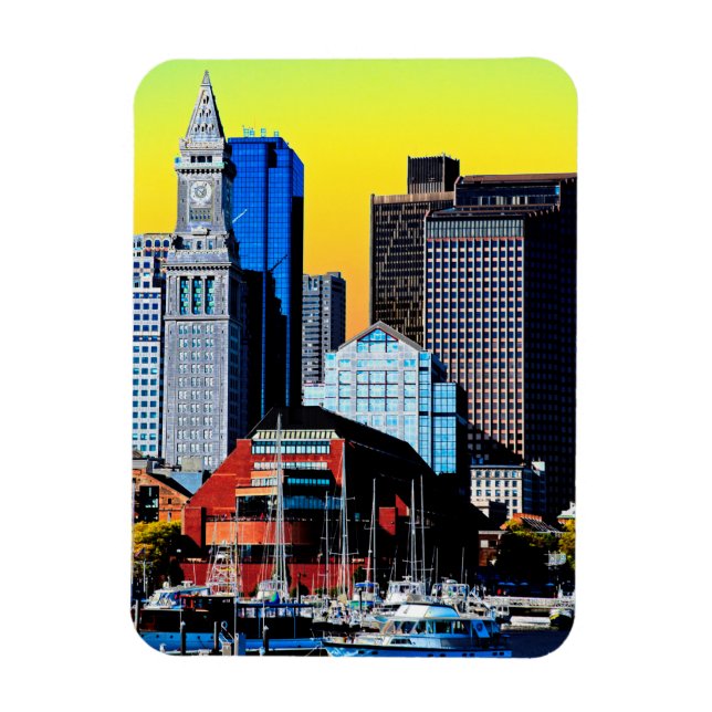 Imán The Custom House Boston USA Poster Card (Vertical)