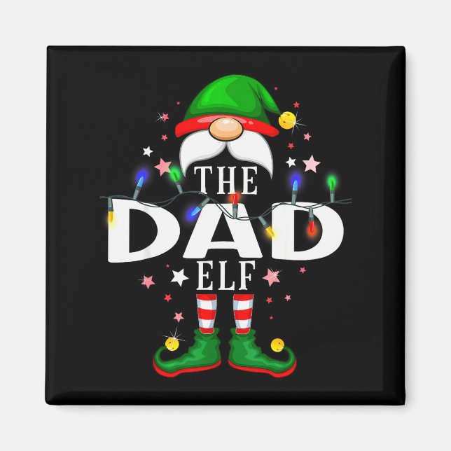 Imán The Dad Elf Christmas Family Pajama Party  (Frente)