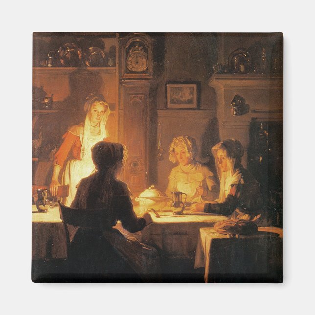 Imán The Evening Meal, c.1900 (aceite sobre lienzo) (Frente)