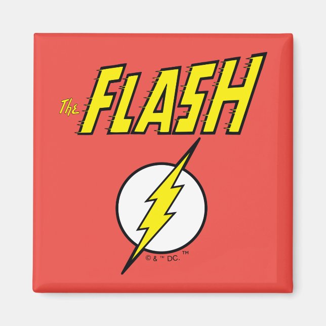 Imán The Flash Name & Lightning Bolt Logo (Frente)
