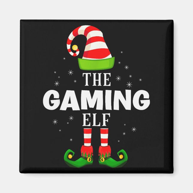 Imán The Gaming Elf Christmas Pjs Matching Pajama  (Frente)