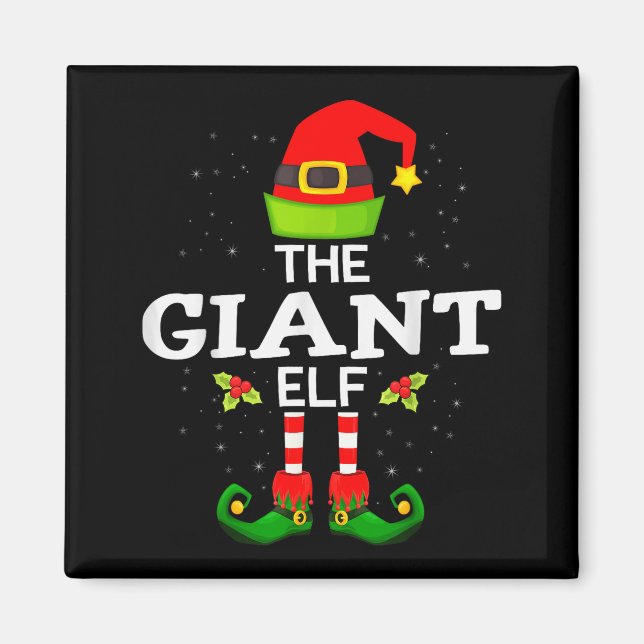 Imán The Giant Elf Christmas Family Matching Pajama  (Frente)