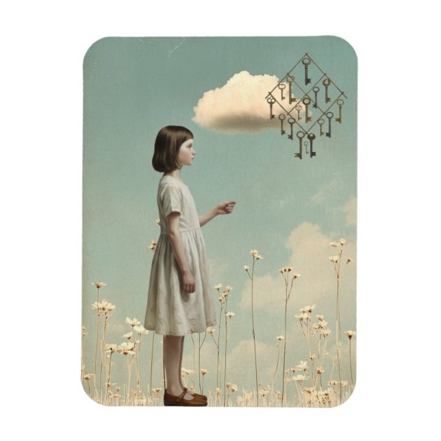 Imán The Girl & Her Key Kite | Surreal Storybook  (Vertical)