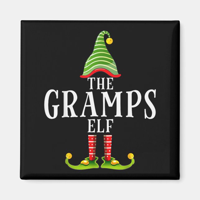 Imán The Gramps Elf Funny Matching Pajama Xmas  (Frente)