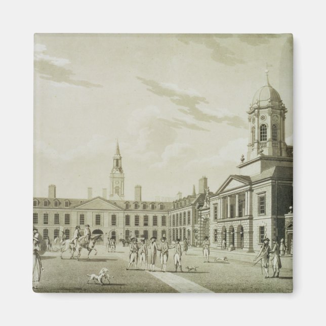 Imán The Great Court Yard, Dublín Castle, 1792 (engravi (Frente)