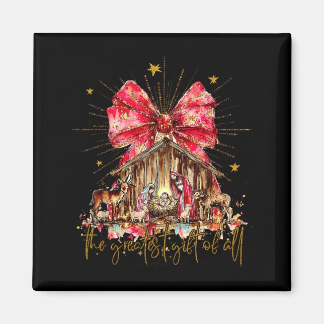 Imán The Greatest Gift For All Christmas Nativity Jesus (Frente)