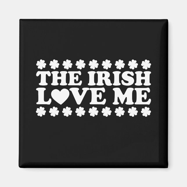 Imán The Irish Love Me Shamrock St Patrick's Day Retro (Frente)