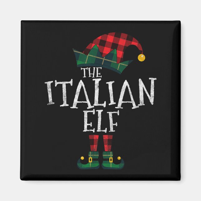 Imán The Italian Elf Matching Family Group Gift Funny C (Frente)