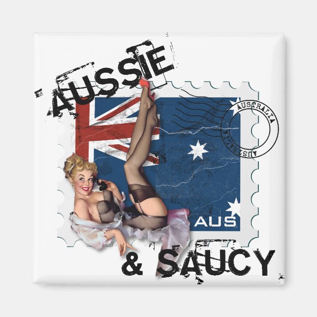Imán The Kitsch Bitsch : Aussie & Saucy Pin Up (Frente)