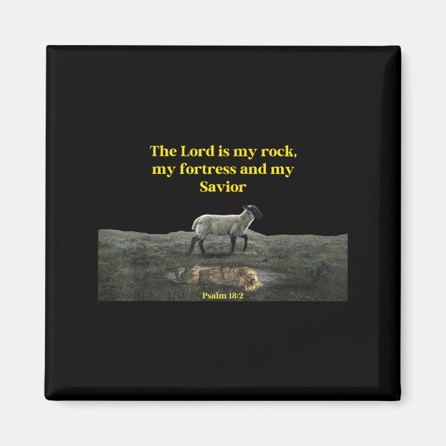 Imán The Lord Is My Rock Psalm 18_2 - Christian Values  (Frente)