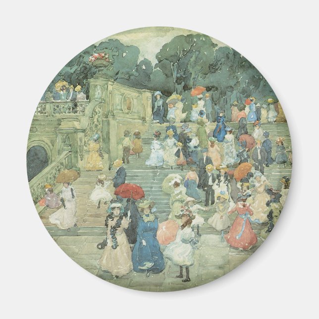 Imán The Mall, Central Park de Maurice Prendergast (Frente)