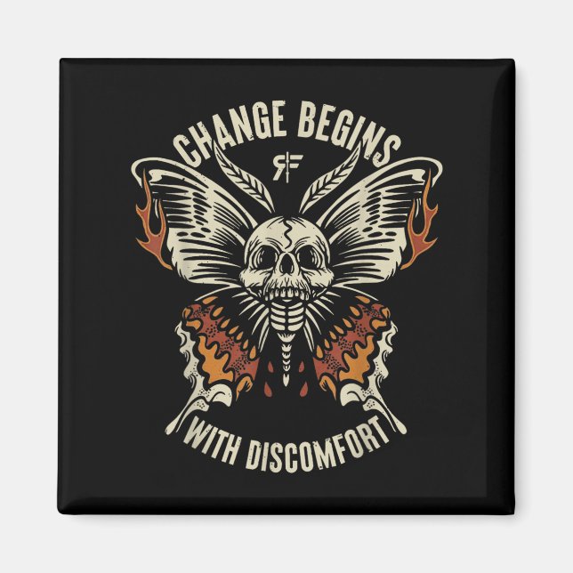 Imán The Marisa Butterfly Skull Change Begin With Disco (Frente)