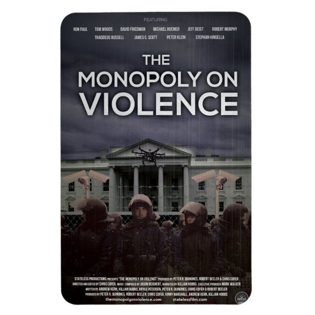 Imán "The Monopoly On Violence" magnet (Vertical)
