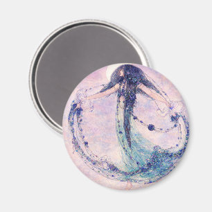 Imán The Moonchild Retro Art Nouveau de Jessie M King