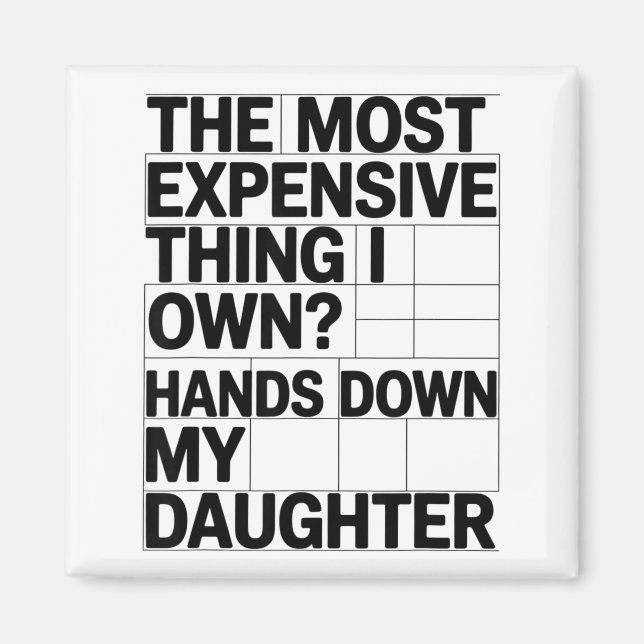 Imán The Most Expensive Thing I Own_ Hands Down My Daug (Frente)