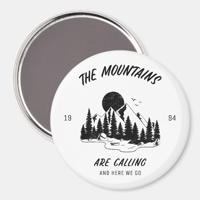 Imán The Mountains are calling and here we go  (Anverso/Reverso)