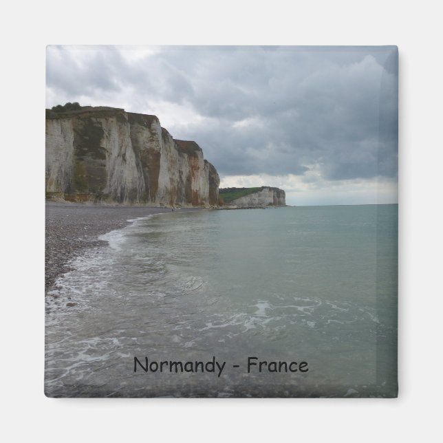 Imán The Normandy coast in France - Les Petites Dalles (Frente)