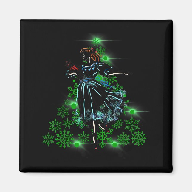 Imán The Nutcracker Ballet And Clara Marie Christmas Tr (Frente)
