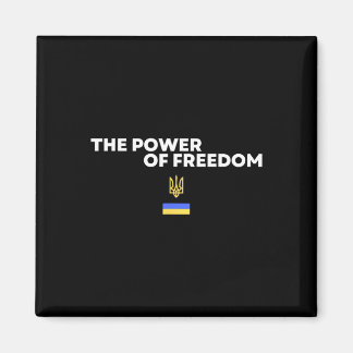 Imán The Power Of Freedom Trident Ukrainian Flag Symbol