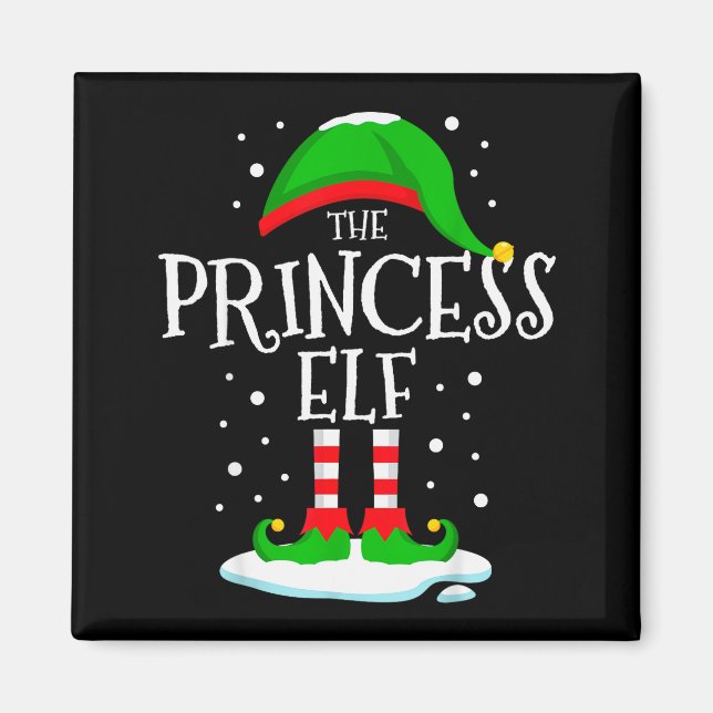 Imán The Princess Elf Christmas Family Matching Xmas Wo (Frente)