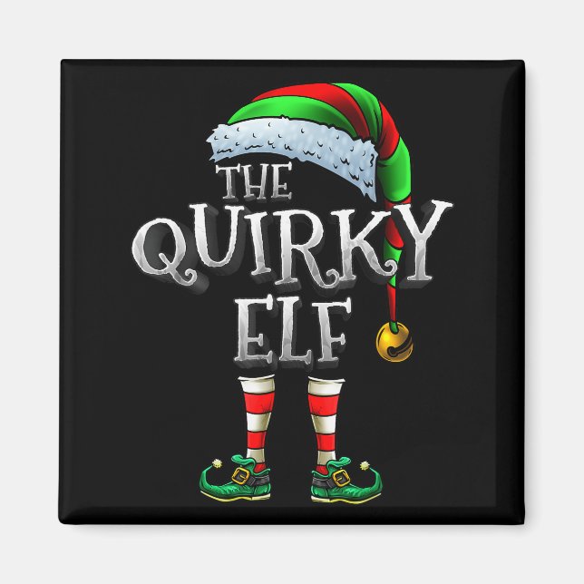 Imán The Quirky Elf Shirt Matching Family Quirky Christ (Frente)