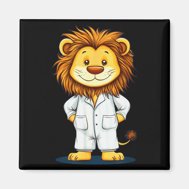 Imán The Sleepy King_ Lion In Pajamas Costume For Boys  (Frente)