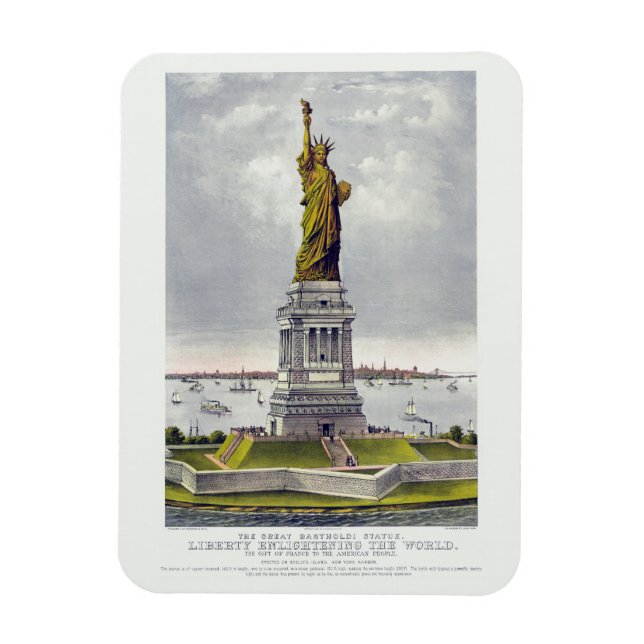 Imán The Statue of Liberty, The Great Bartholdi Statue (Vertical)