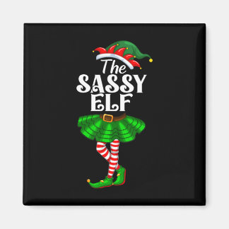 Imán The Sy Elf Xmas Funny Christmas Matching Family Pa