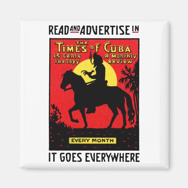 Imán The Times of Cuba de 1920 (Frente)