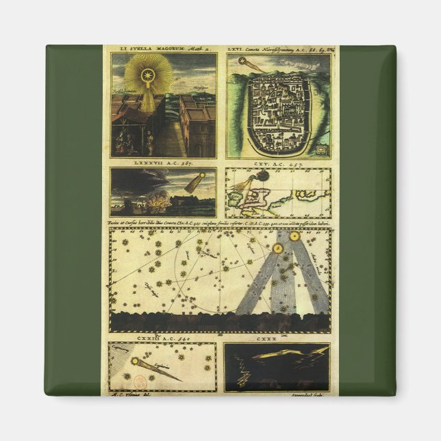 Imán Theatrum Cometicum Cometas por Stanislaw Lubieniec (Frente)