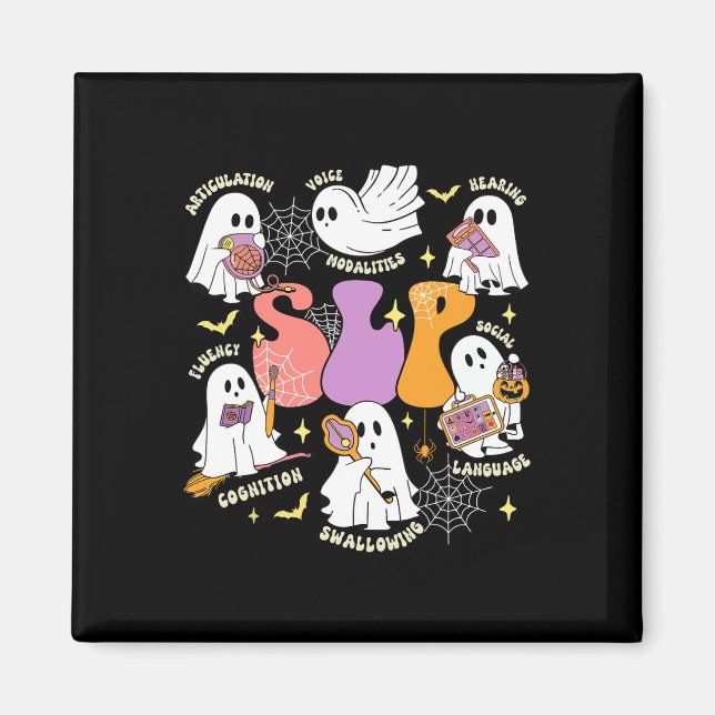 Imán Therapy Spooky Slp Halloween Cute Fantasma (Frente)