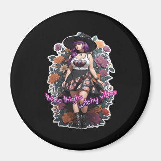 Imán Thicc Thighs Witchy Vibes - Whimsigoth Witch-Core