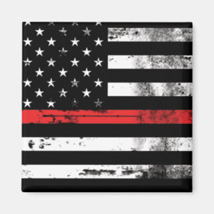 Imán Thin Red Line Flag Firefighter Magnet