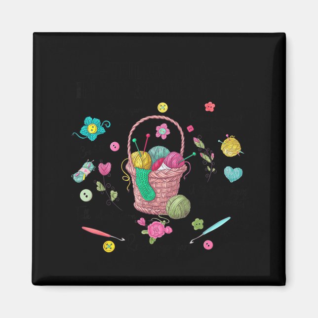 Imán Thing I Do In My Spare Time Crochet Funny Crocheti (Frente)