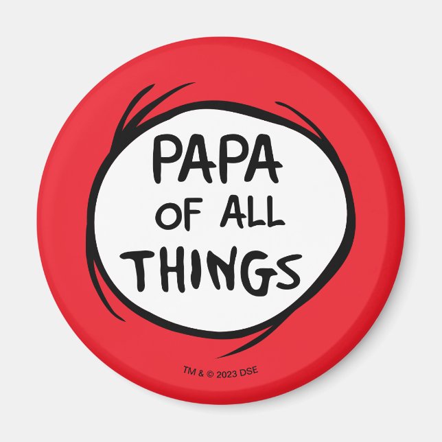 Imán Thing One Thing Two - Papá de todas las cosas (Frente)