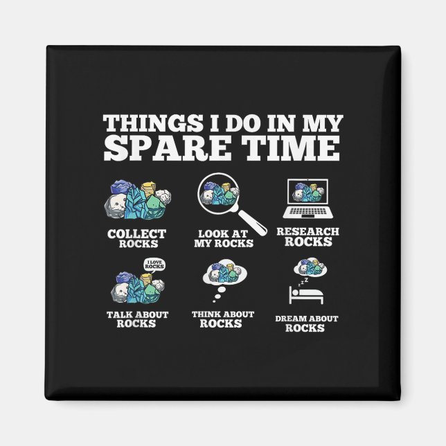 Imán Things I Do In My Spare Time - Funny Rock Collecto (Frente)