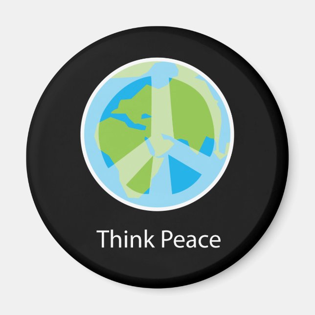 Imán Think Peace Fridge Magnet (Frente)