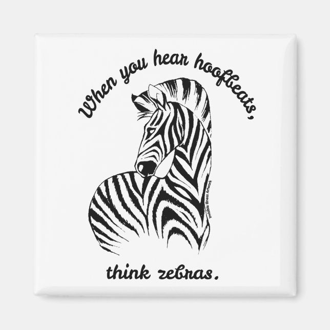 Imán Think Zebras (Frente)