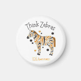 Imán "Think Zebras" Ehlers Danlos Syndrome Button