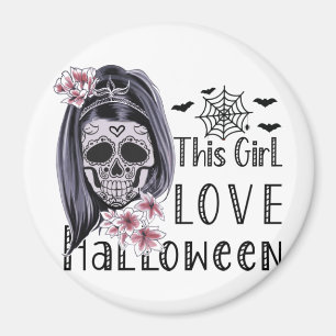 Imán This Girl Love Halloween