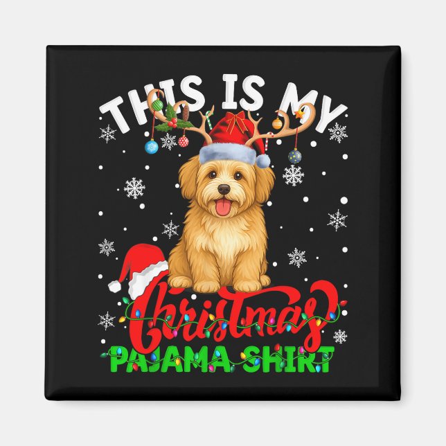 Imán This Is My Havanese Dog Ugly Christmas Pajama Swea (Frente)