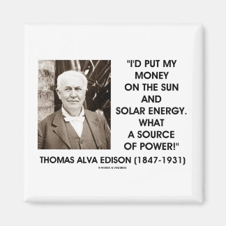 Imán Thomas Edison Sun Fuente De Energía Solar
