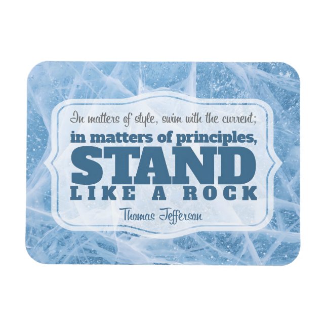 Imán Thomas Jefferson cita Inspiradora "Principio" (Horizontal)