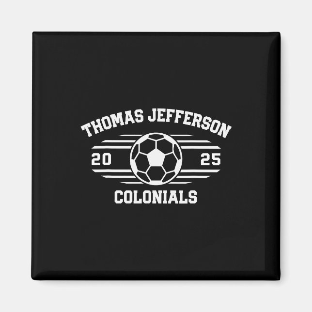 Imán Thomas Jefferson Colonials Fútbol Ll 2025  (Frente)