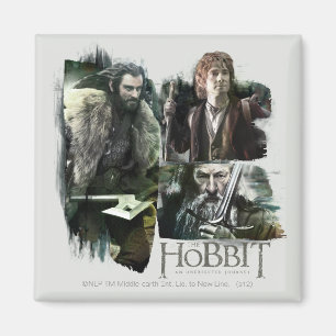 Imán THORIN OAKENSHIELD™, BILBO BAGGINS™ y arte Gan