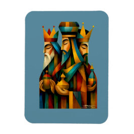Imán Three Wise Men Abstract Nativity Art