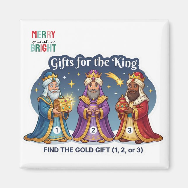 Imán Three Wise Men Christmas Gifts Logic Game Magnet (Frente)