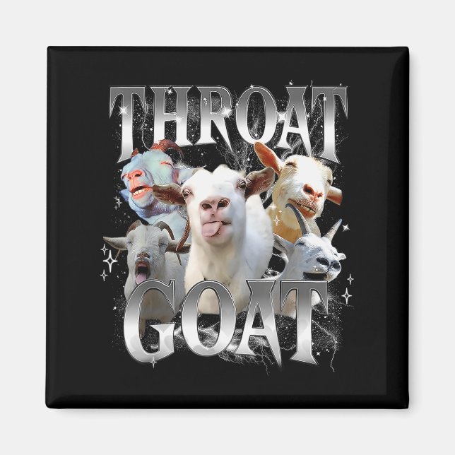 Imán Throat Goat Funny Offensive Adult Humor Bootleg  (Frente)