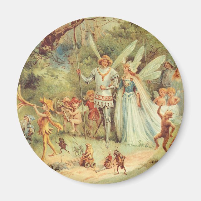 Imán Thumbelina y el príncipe Boda, cuentos de hadas ve (Frente)