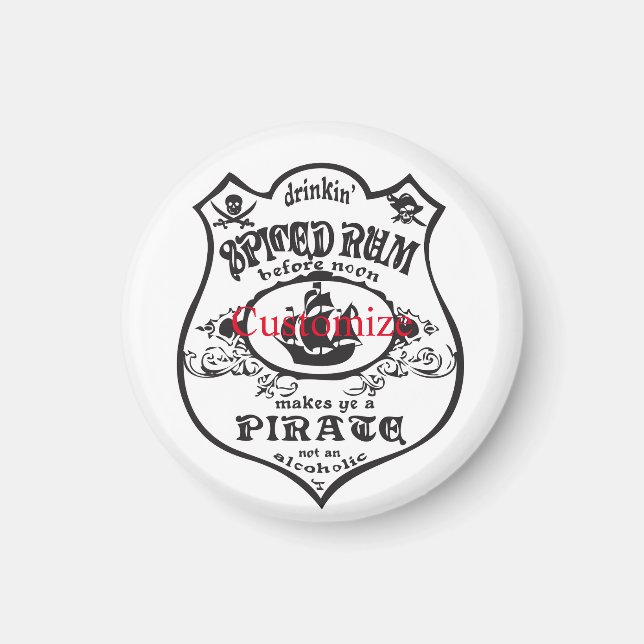 Imán Thunder_Cove, bebida pirata de ron picada (Frente)